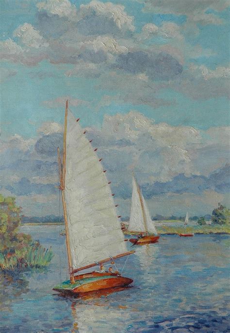 Max van der Wissel | Paintings prev. for Sale | Boats on the Paterswold lake