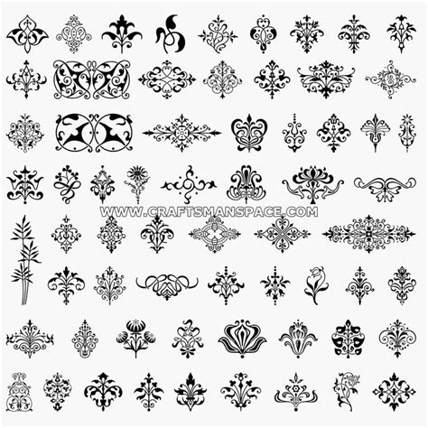 Collection of ornamental design elements | Design pattern art, Design elements, Pattern art