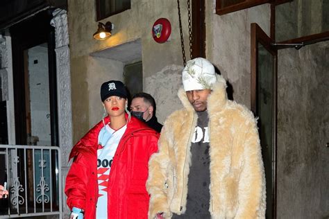 Rihanna - With boyfriend A$AP Rocky leave Peasant Italian Restaurant in New York-09 | GotCeleb