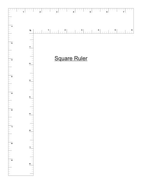 Printable Square Ruler Template - Advance Glance