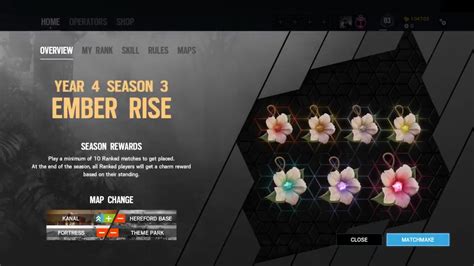 Ember Rise Ranked Seasonal Charms including New Champion Rank : r/Rainbow6