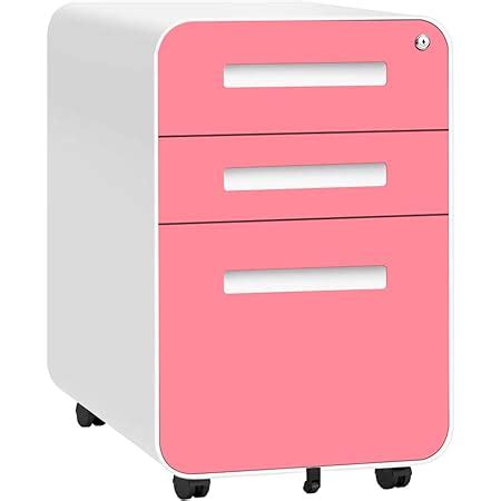 Amazon.com: Office Dimensions 18in. 2 Drawer Metal SOHO Vertical File Cabinet, 18 in, Pink ...