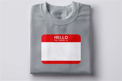 Hello My Name Is Blank Name Tag | SVG | PNG | DXF By Designed by Geeks ...