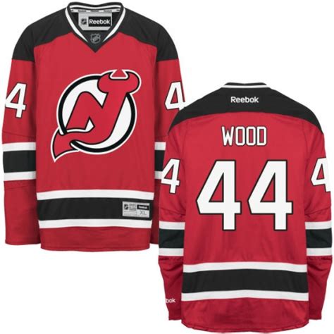 Miles Wood Reebok New Jersey Devils Premier Red Home Jersey