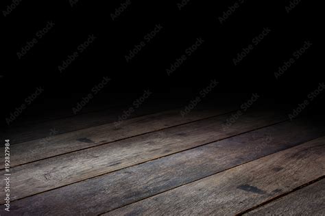 floor wood Dark Plank wood floor texture perspective background for ...