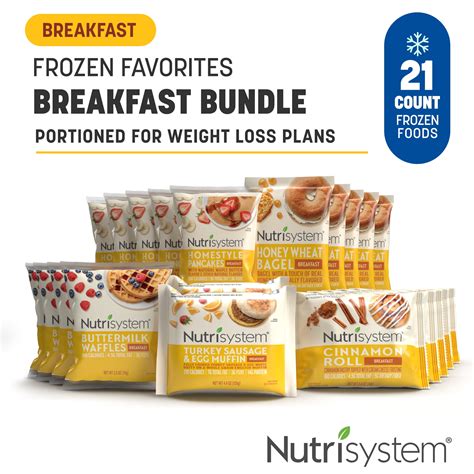 Nutrisystem Frozen Breakfast Bundle: Support Your Weight Loss with Convenient Breakfasts, 21 ...