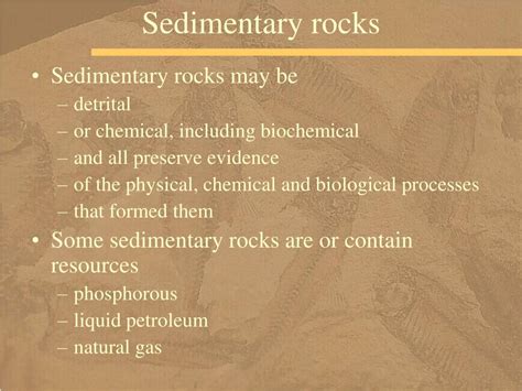 PPT - Sedimentary Rocks— The Archives of Earth History PowerPoint Presentation - ID:2974957