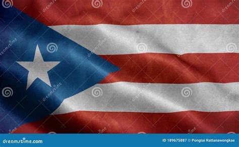 Close Up Waving Flag of Puerto Rico. Stock Image - Image of clime ...