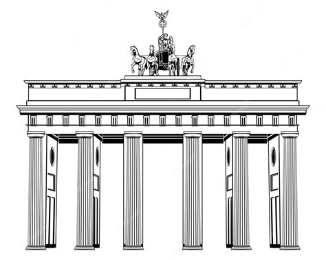 Premium Vector | Brandenburg Gate isolated on white