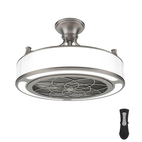 Stile Anderson 22 in. LED Indoor/Outdoor Brushed Nickel Ceiling Fan ...