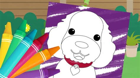 CBeebies Colouring Sheets - Waffle Doggy - CBeebies - BBC