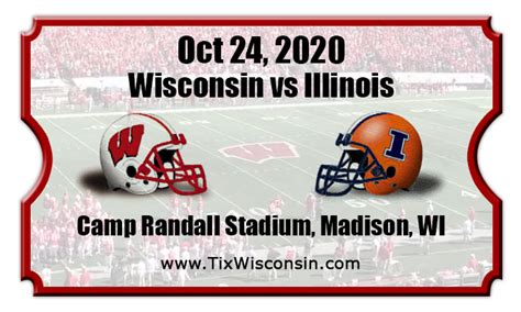 Wisconsin Badgers vs Illinois Fighting Illini Football Tickets | 10/31/20