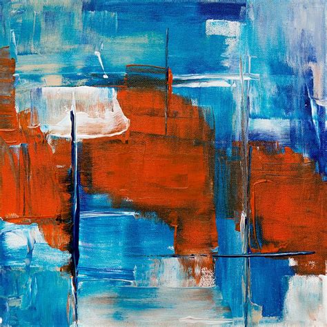 HD wallpaper: red and blue abstract painting, texture, surface, strokes, wall art | Wallpaper Flare