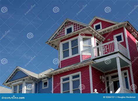 Atlantic Beach Houses stock image. Image of houses, windows - 9266137