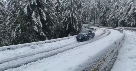 Snow blankets large portion of Bay Area, causing road closures across ...