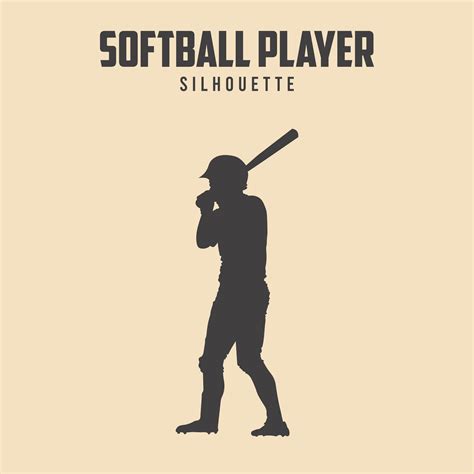 Softball Player black silhouette vector 38511638 Vector Art at Vecteezy