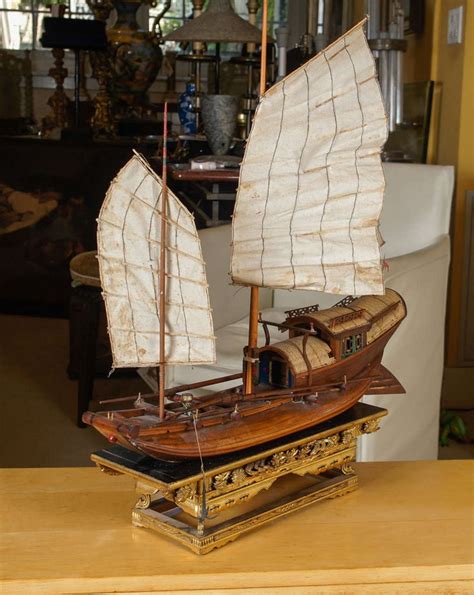 Finely Detailed Model of a Chinese Junk | Wooden ship models, Model ...