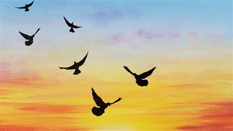 Beginner Basics Series #2 "Sunset Birds" Using a Traceable - Easy ...