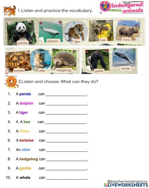 Free endangered species worksheet, Download Free endangered species worksheet png images, Free ...