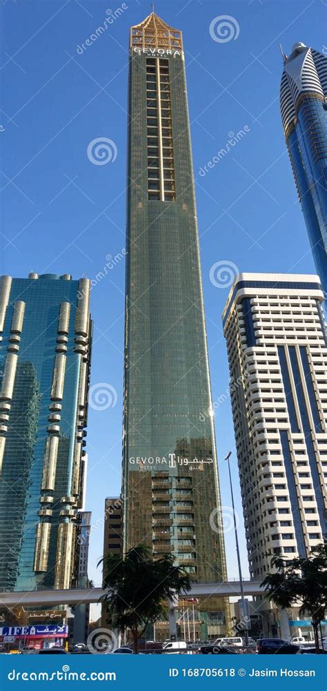 Gevora Hotel in Dubai editorial stock photo. Image of world - 168705618