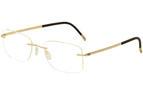 Silhouette Men's Eyeglasses Mosaic 5471 6051 23KT Brushed Gold Optical Frame | JoyLot.com