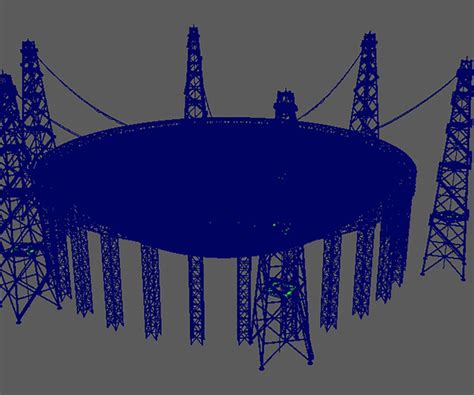 ArtStation - Night Fast radio telescope moutain landscape | Resources