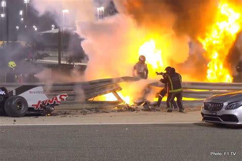 Bahrain Grand Prix Part 1: Grosjean fiery crash stops race | GRANDPRIX247