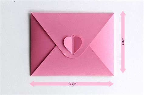 Heart Envelope Cutting Machine Template - Hey JB Design