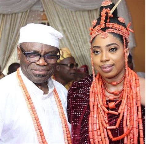 Photos of Ooni of Ife with his new wife at their traditional wedding