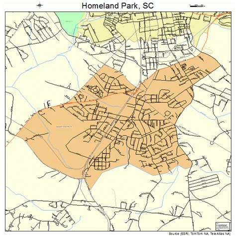 Homeland Park South Carolina Street Map 4534720