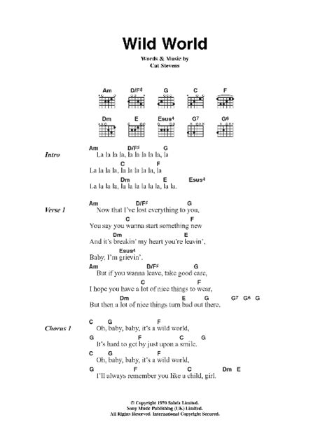 Wild World by Maxi Priest - Guitar Chords/Lyrics - Guitar Instructor