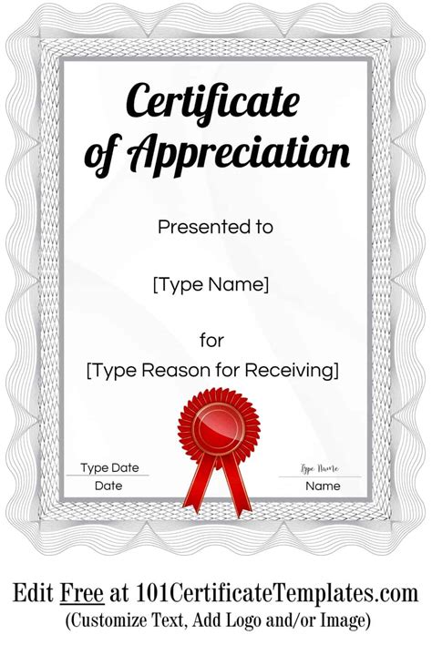 FREE Printable Certificate of Appreciation Template | Customize Online