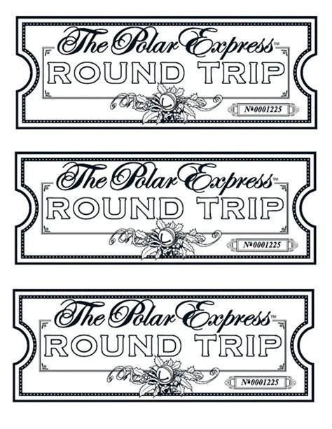 Polar Express Tickets Printable