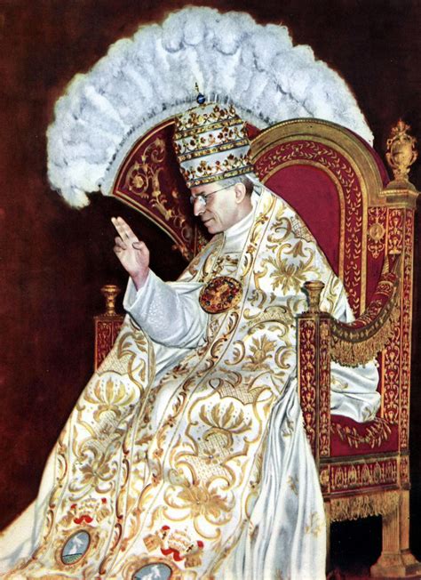 Pope Pius XII in Papal Regalia, 1939 - Catholic Stock Photo