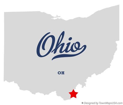 Map of Ohio, Gallia County, OH, Ohio