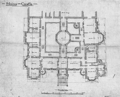 Slains Castle 1st Floor Plan | Castle floor plan, Architectural floor ...