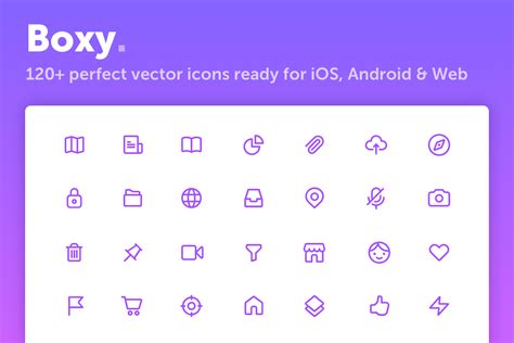 Boxy. Powerful Icon Set ~ Icons ~ Creative Market