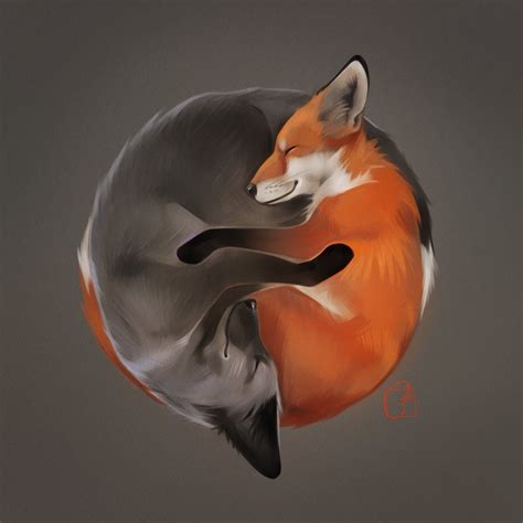 foxes by https://gaudibuendia.deviantart.com on @DeviantArt | Fox artwork, Fox illustration, Fox