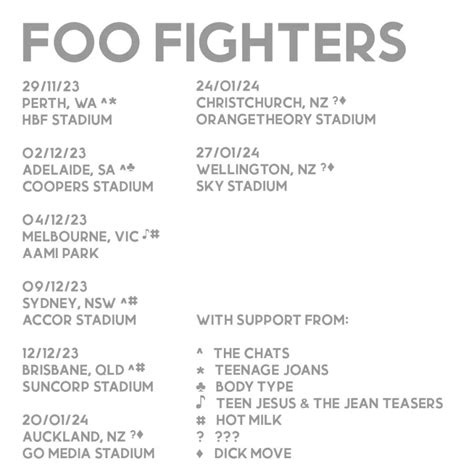 2024 Foo Fighters Tour Dates - Edythe Marijo