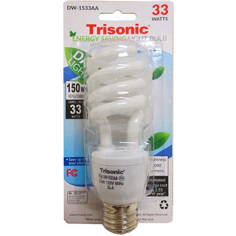 Daylight Light Bulb CFL 33 W 150 Watt Repl White Compact Fluorescent ...