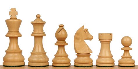 German Knight Staunton Chess Set Ebonized Boxwood & Boxwood Pieces 2.75" King - The Chess Store