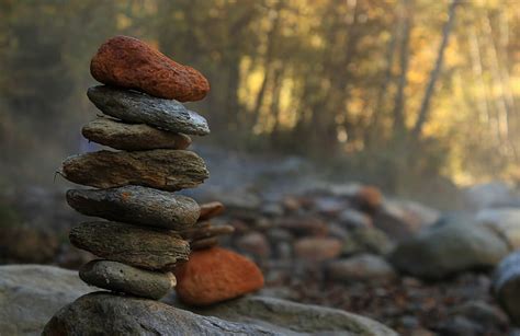 HD wallpaper: photography of rock balancing, cairn, cairns, valais ...