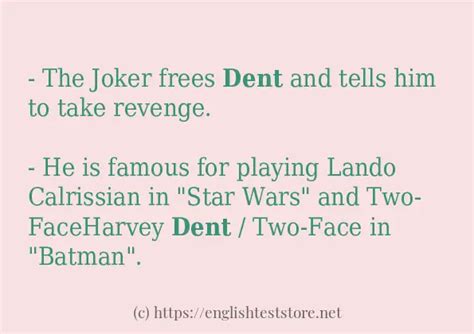 "dent" - sentence examples - EnglishTestStore Blog