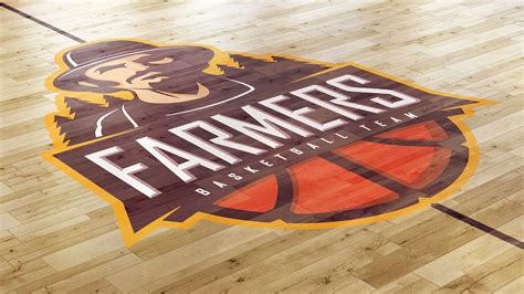 Basketball court logo mockup on Behance