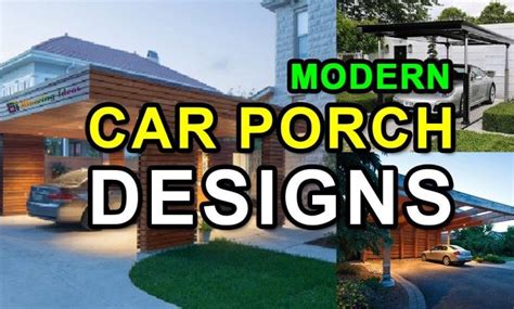 Modern Car Porch Designs for Houses | Car porch design, Porch design ...