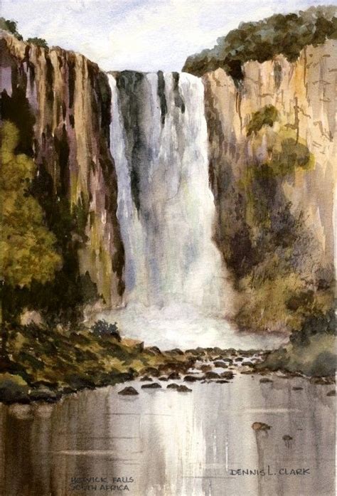 Easy Waterfall Paintings Watercolor - kiseki--no--sedai