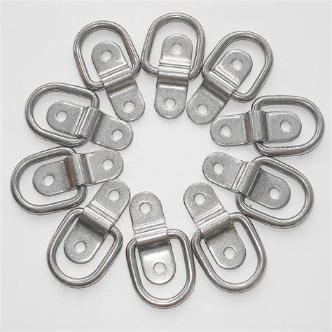 10 Pack D Ring Tie Downs Anchor, 1/4 Stainless Steel Heavy Duty Tie ...