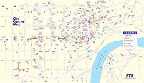 Edmonton Downtown Transport Map (city Center) - MapSof.net