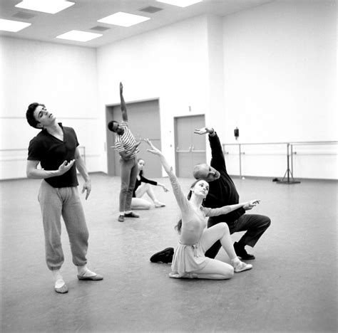 New York City Ballet rehearsal of "Afternoon of a Faun:" with Edward Villella, Jerome Robbins ...