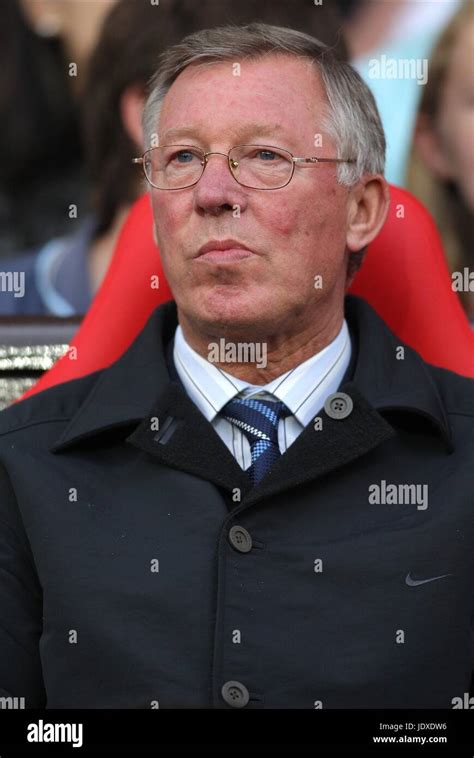 SIR ALEX FERGUSON MANCHESTER UNITED FC MANAGER OLD TRAFFORD MANCHESTER ...